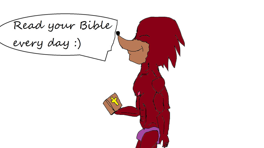 Knuckles-Read your Bible by XxSonicXXBestXXBoyXX on DeviantArt