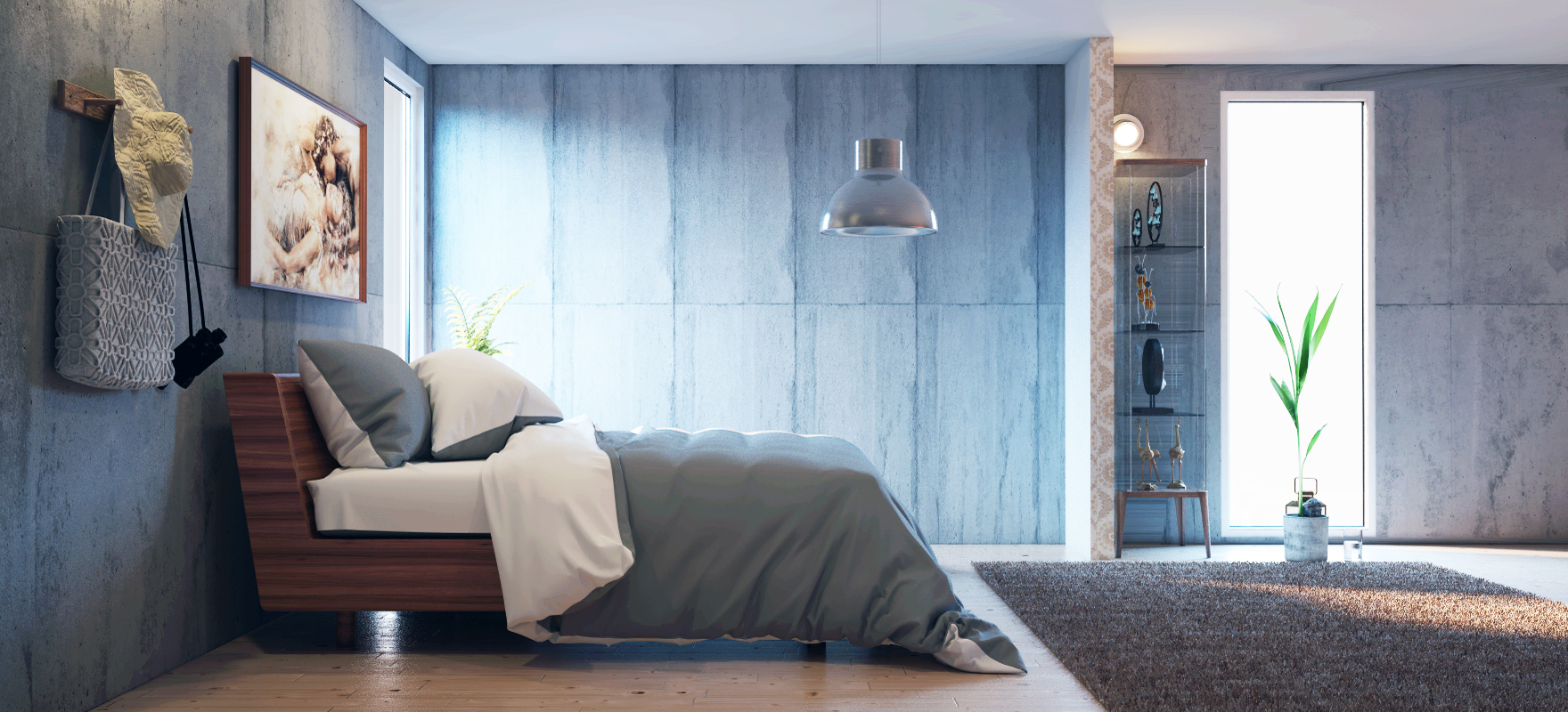 Concrete Bedroom - Vray for Cinema 4D