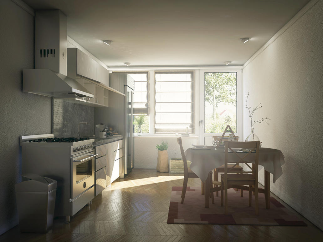 cinema 4d свет в интерьере