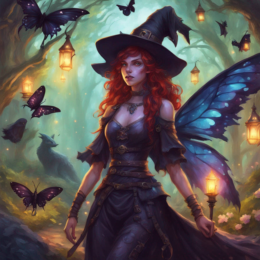 Fairy Riding Raven Witch fairy butterflies dragon ravens by tknow71 on DeviantArt