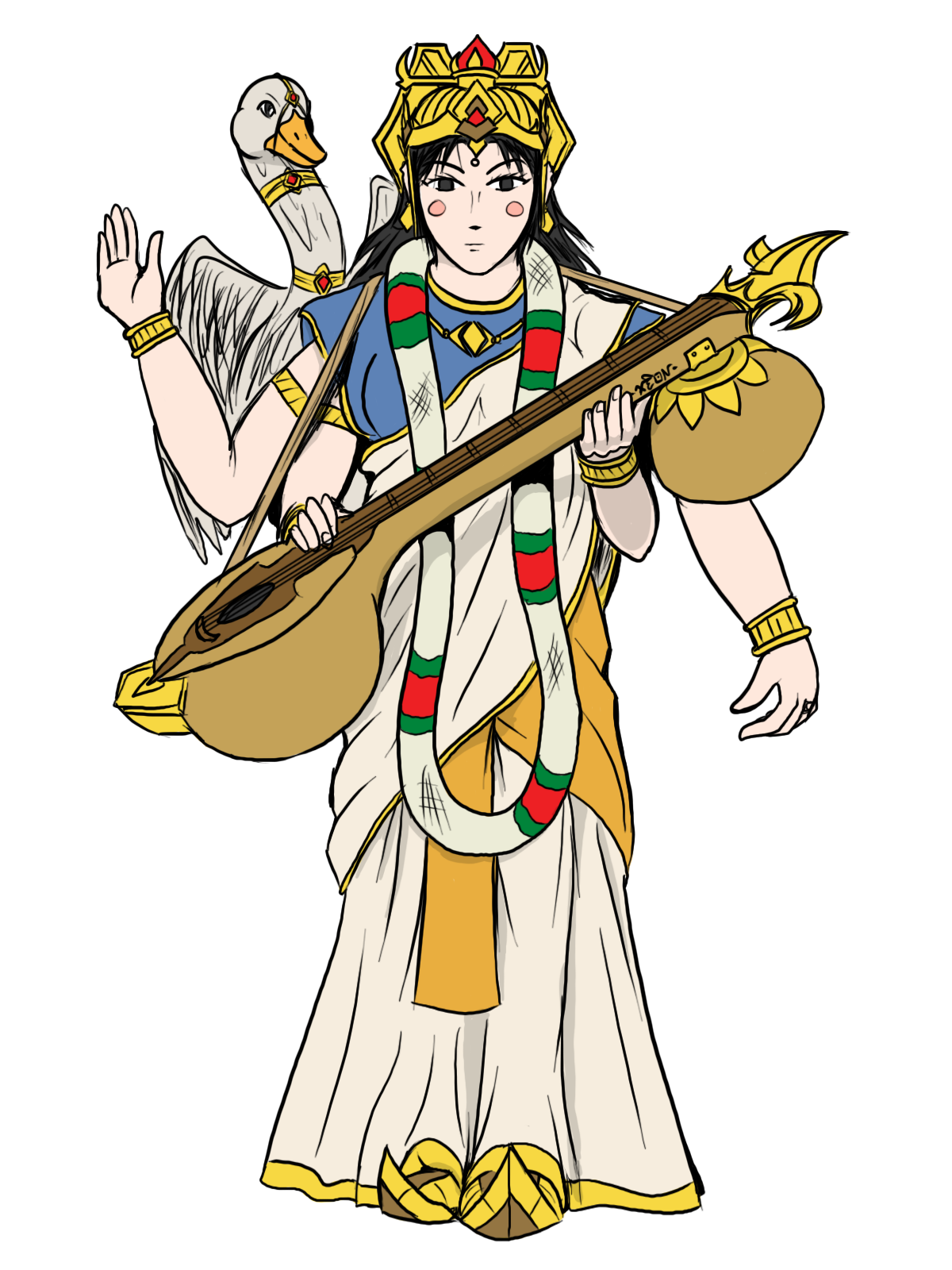 Saraswati Devi by VachalenXEON on DeviantArt