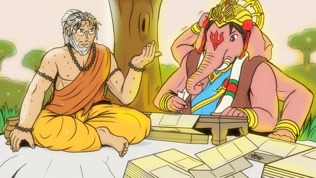 Vyasa and Ganesha - Rise of Mahabharata