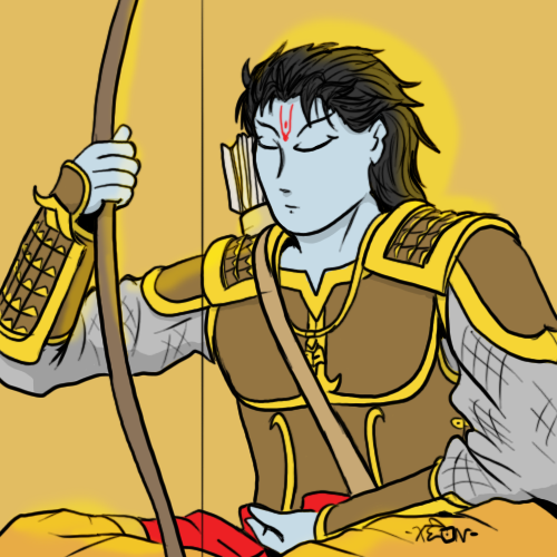 Meditate Lord Rama by VachalenXEON