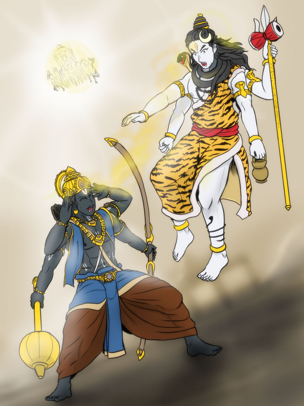Mahadev Vs Shani Dev Almighty Defeater By Vachalenxeon On Deviantart