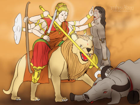 Maa Durga - Defeating Mahishasura