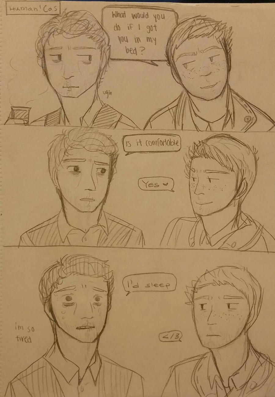 Human!Cas (Supernatural comic) 