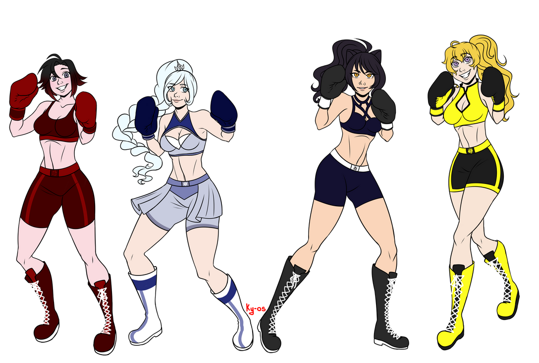 Team Rgba Boxing Team RWBY in Professional Boxing Attire! by Spiderlad9000 on DeviantArt