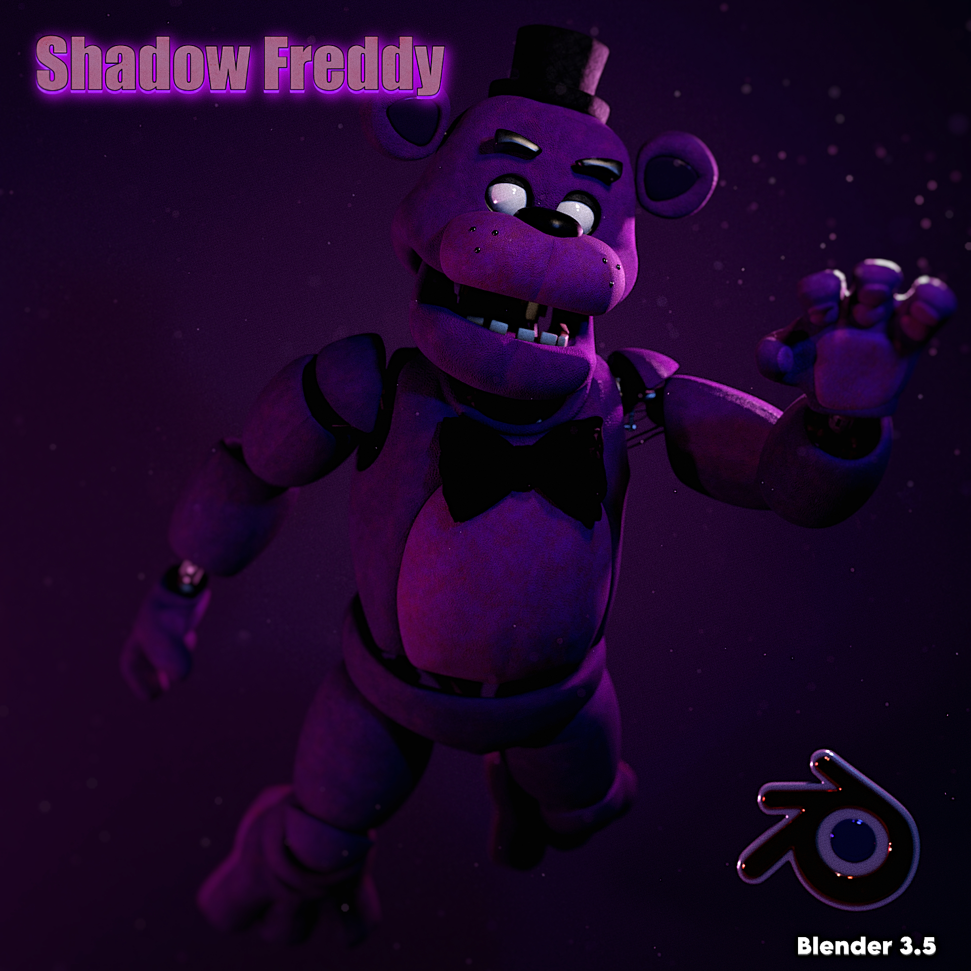 FNaF MOVIE Shadow Freddy Blender Model --- by Milanesarda48 on