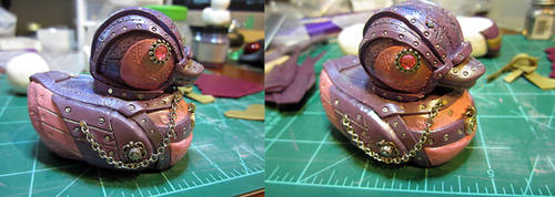 Pink and Lavender Steampunk Duck