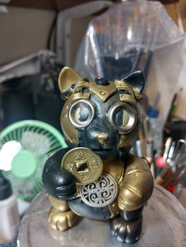 Gold Steampunk Kitteh