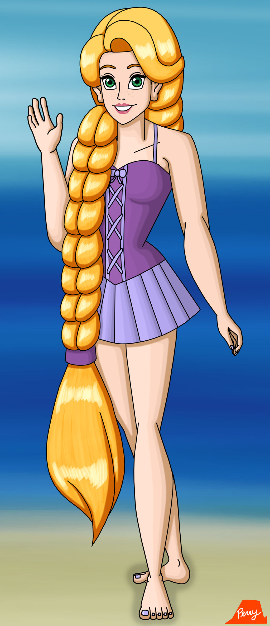 Disney Rascal Summer Summer Rapunzel by PerryWhite on DeviantArt