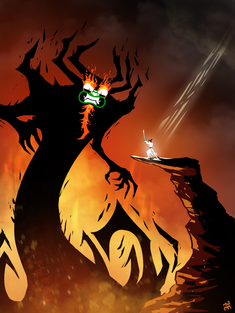 Samurai Jack vs Aku by Ian-Anderson on DeviantArt