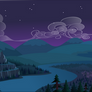 Sky+mountain+night Scene
