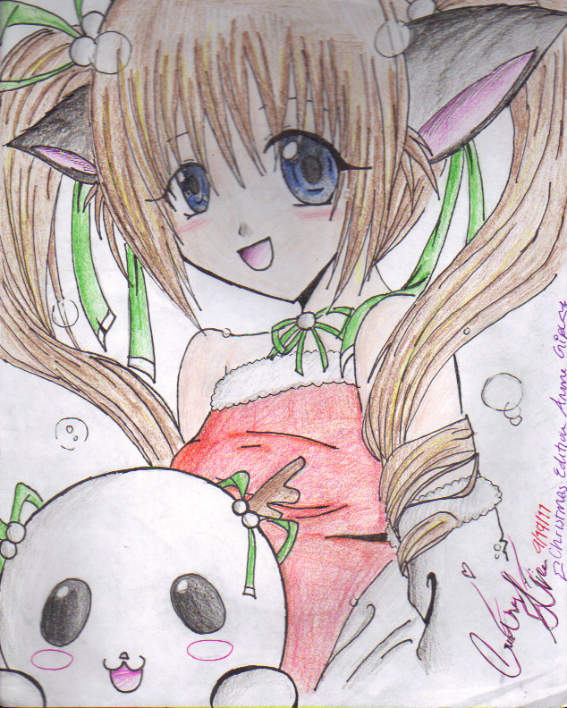 Anime Christmas Girl. by Sintoxicated on DeviantArt Anime Christmas Girl. by Sintoxicated on DeviantArt