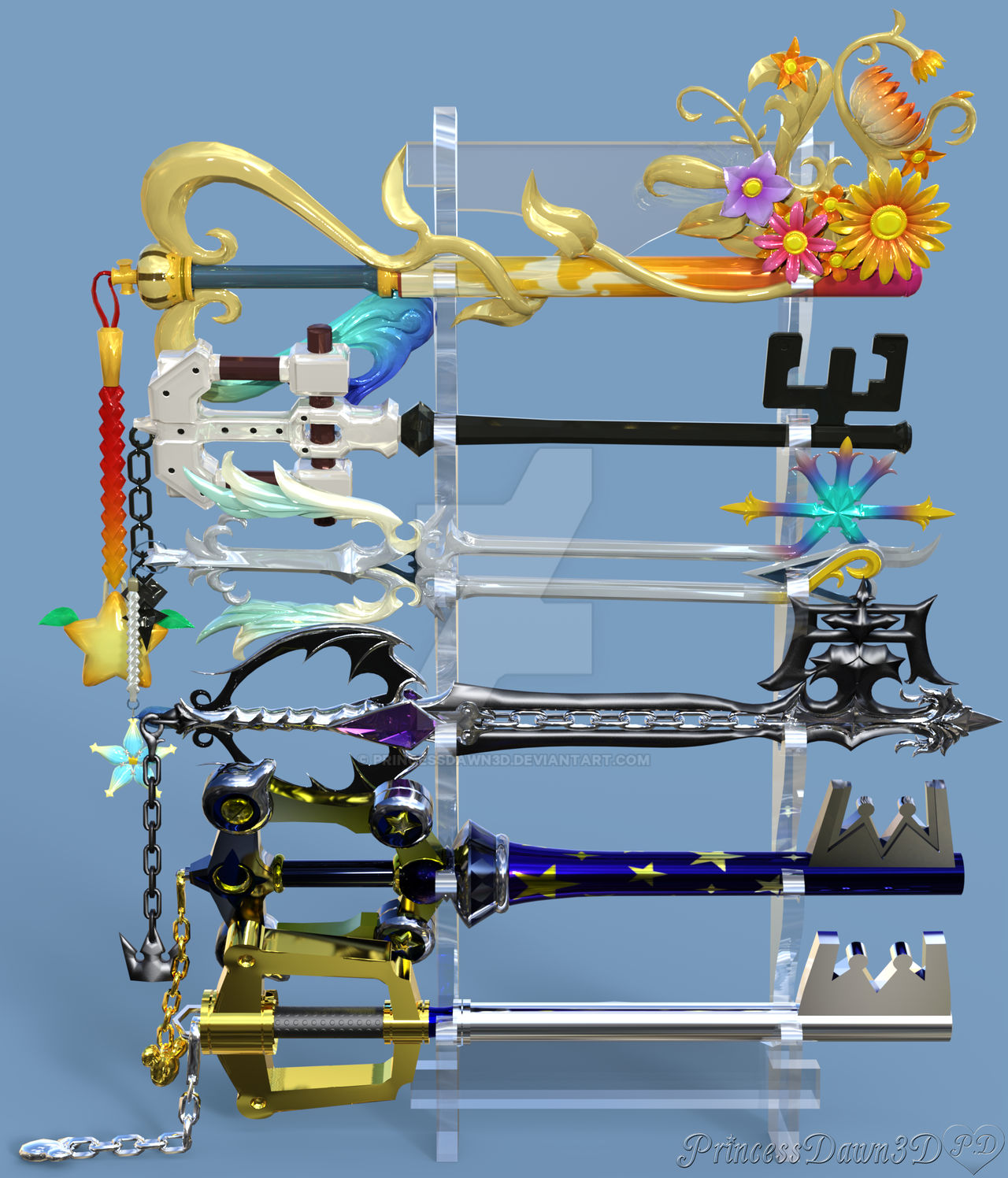 Showcases: Keyblades by Princessdawn3D on DeviantArt