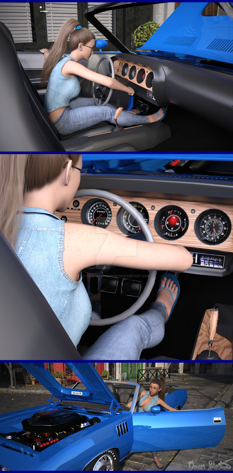 Deviantart Woman Car Dawn's Broken Down Car Commission by Princessdawn3D on DeviantArt