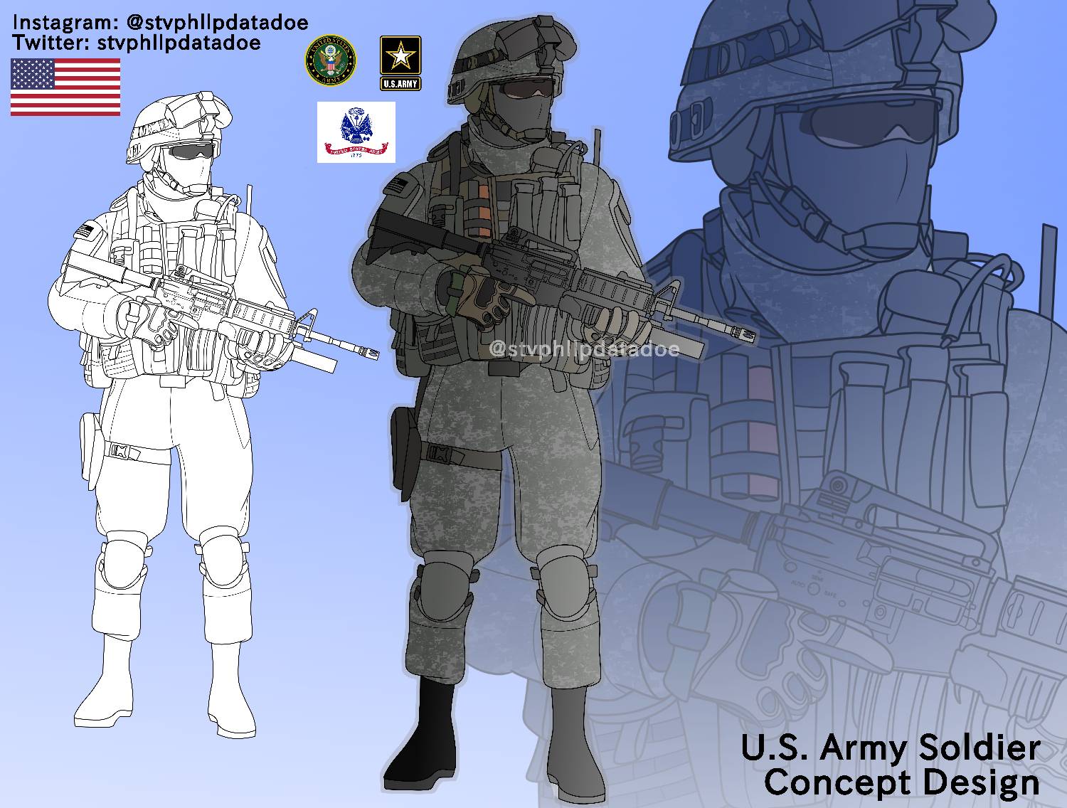 Design Shape Military U.S. Soldier Design by DaTADOE on DeviantArt