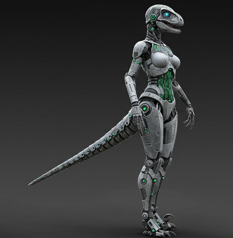 Robot Rapter Anthropomorphic female robot raptor by BrickMaster-SK93 on DeviantArt