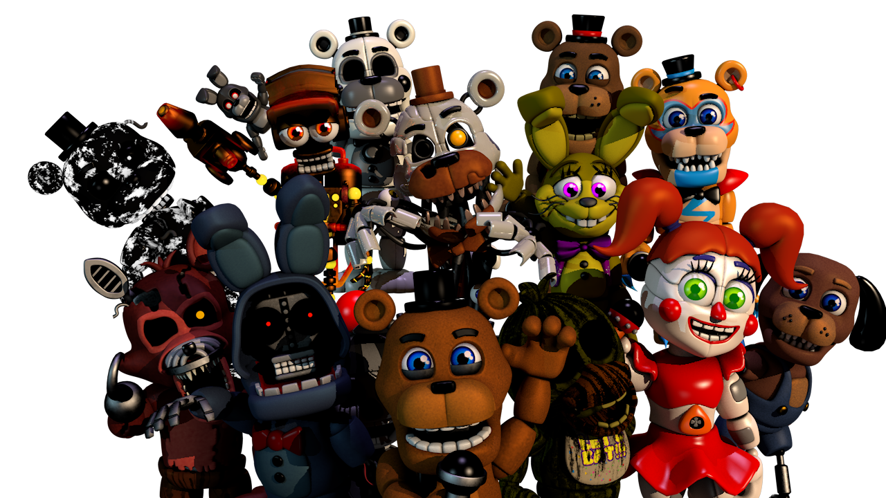 Photoshop FNAF]-FNaF World Character's by Dafomin on DeviantArt