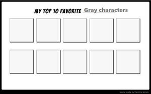 Top 10 Gray Characters Meme template