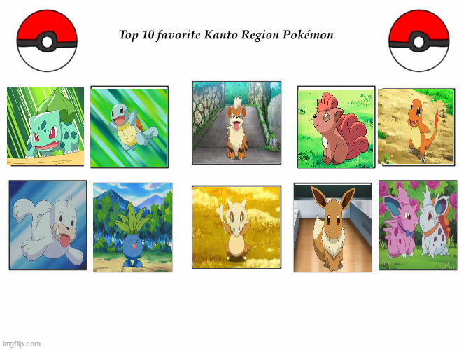 my top 10 Kanto Region Pokemon by srmthfgfan724 on DeviantArt