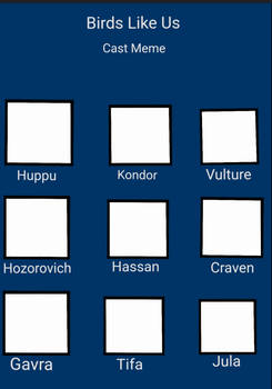 Birds Like Us Cast Meme - Blank