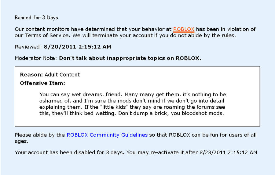 How To Reactivate Your Roblox Account After Being Banned For 3