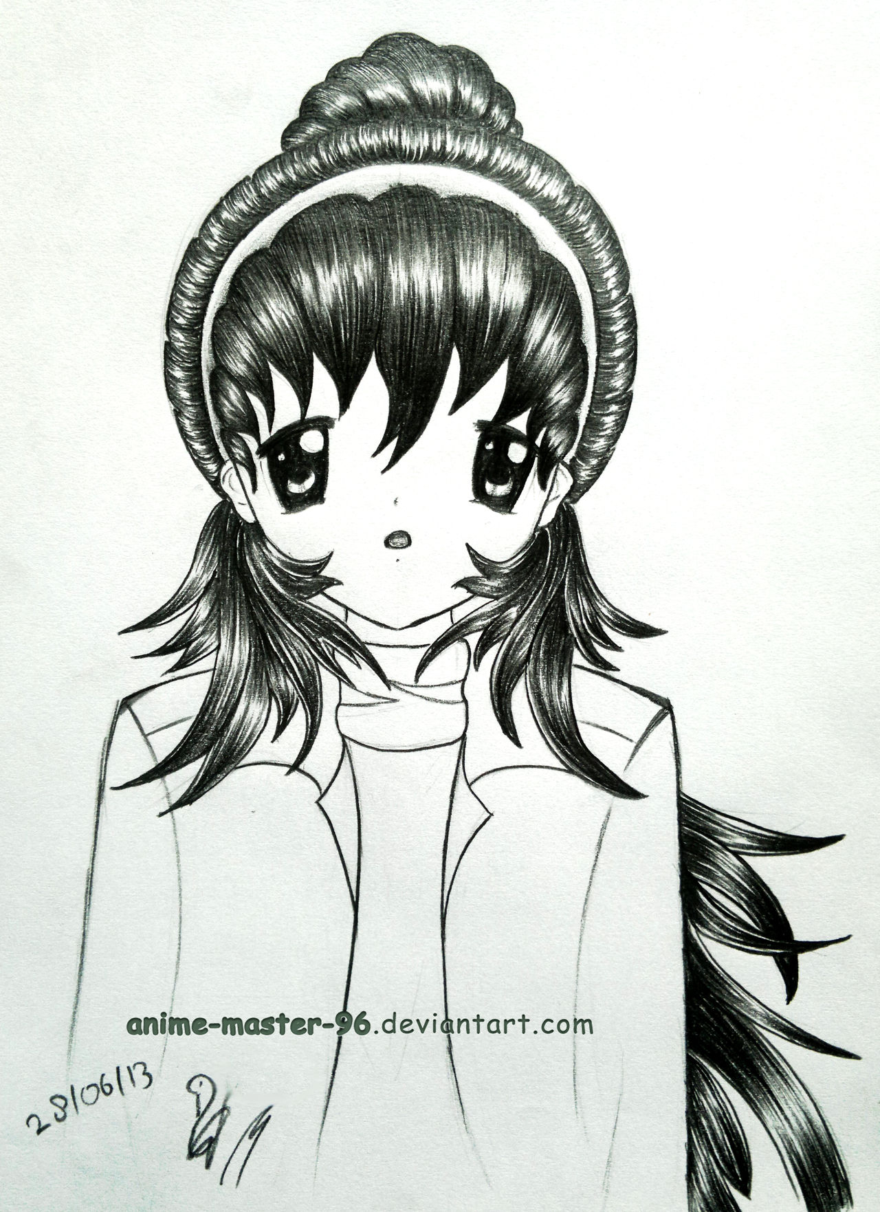 Hair Study From The Imagination 3 Front View By Anime