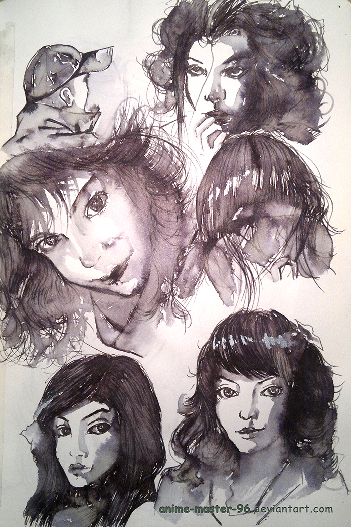 Sketchbook - Ink and Wash - People - 1