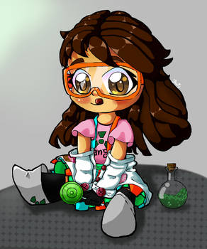 Chibi scientist redraw..