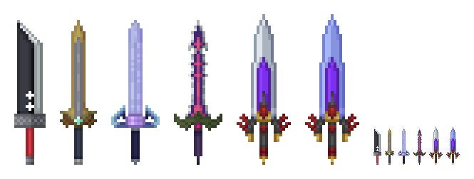 Final Fantasy VII Weapon Sprites - Part 1 by SatoshiKura on DeviantArt