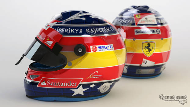 Fernando Alonso Retro Helmet