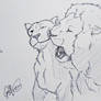 Lion and Lioness Sketch