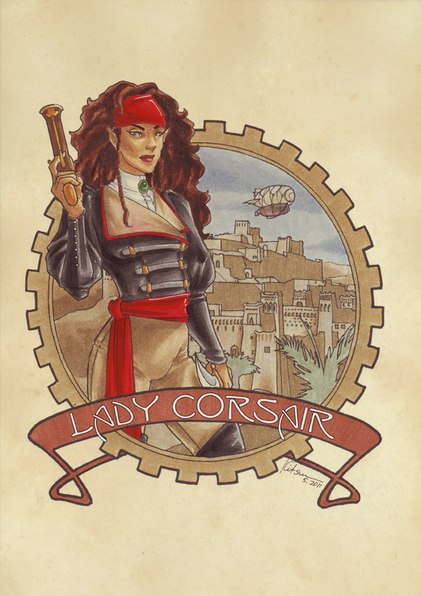 COMMISSION: Heart of Steel: Lady Corsair