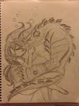 TMNT: Aquatic Kisses - Sketch by xLittle-Miss-Horrorx