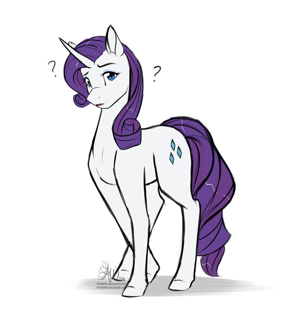 Retarded Rarity Confused Rarity by FairDahlia on DeviantArt