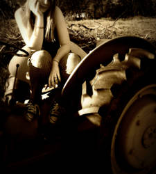 Girl on Tractor