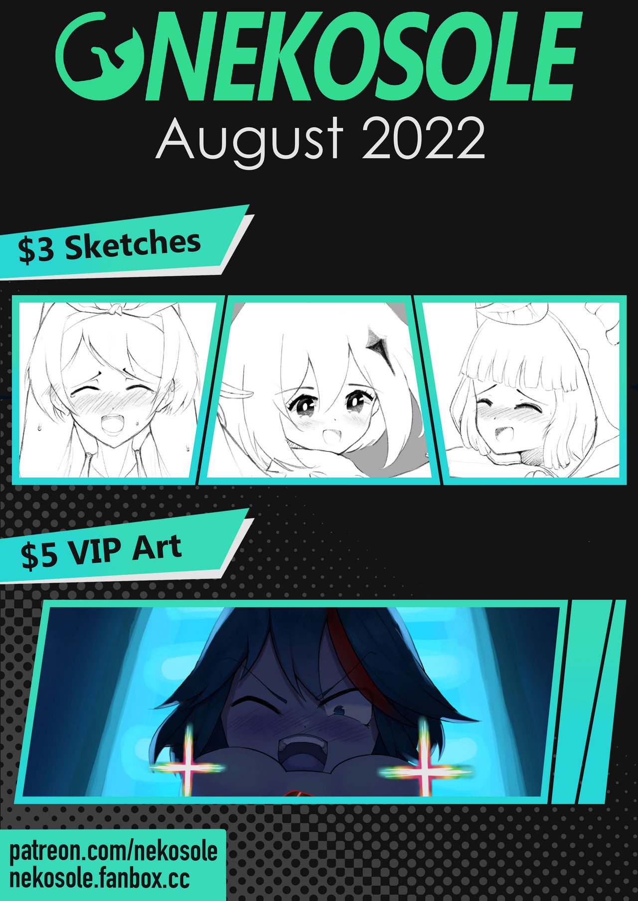 Patreon/Fanbox: August 2022 by NekoSole on DeviantArt