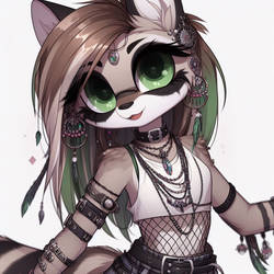 Furry Anthro Raccoon Girl