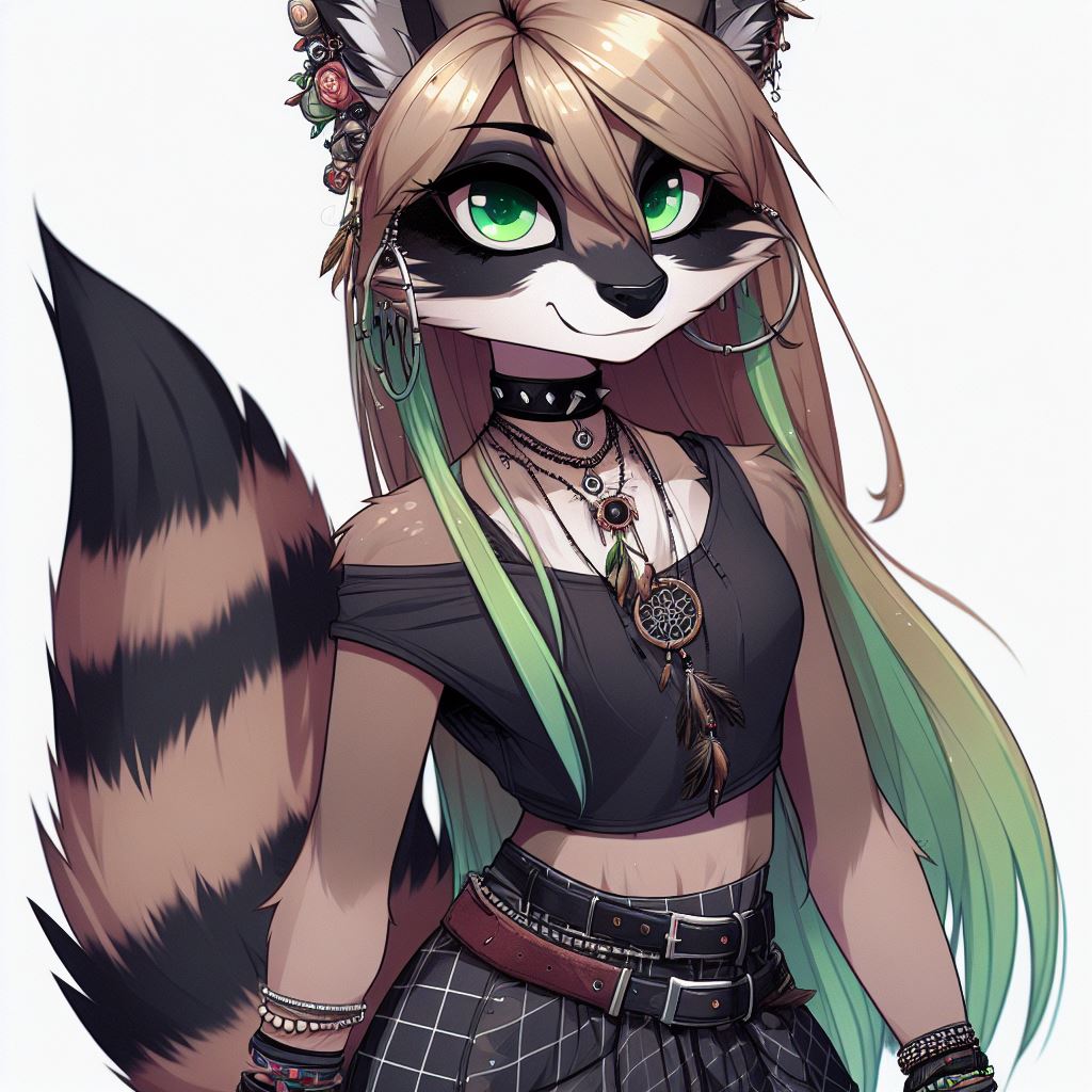 Magic Raccon Antho Furry Anthro Raccoon Girl by DumpsterFireRaccoon on DeviantArt
