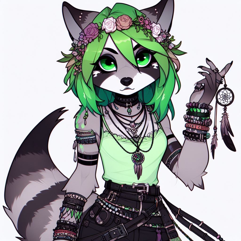 Furry Anthro Raccoon Girl by DumpsterFireRaccoon on DeviantArt