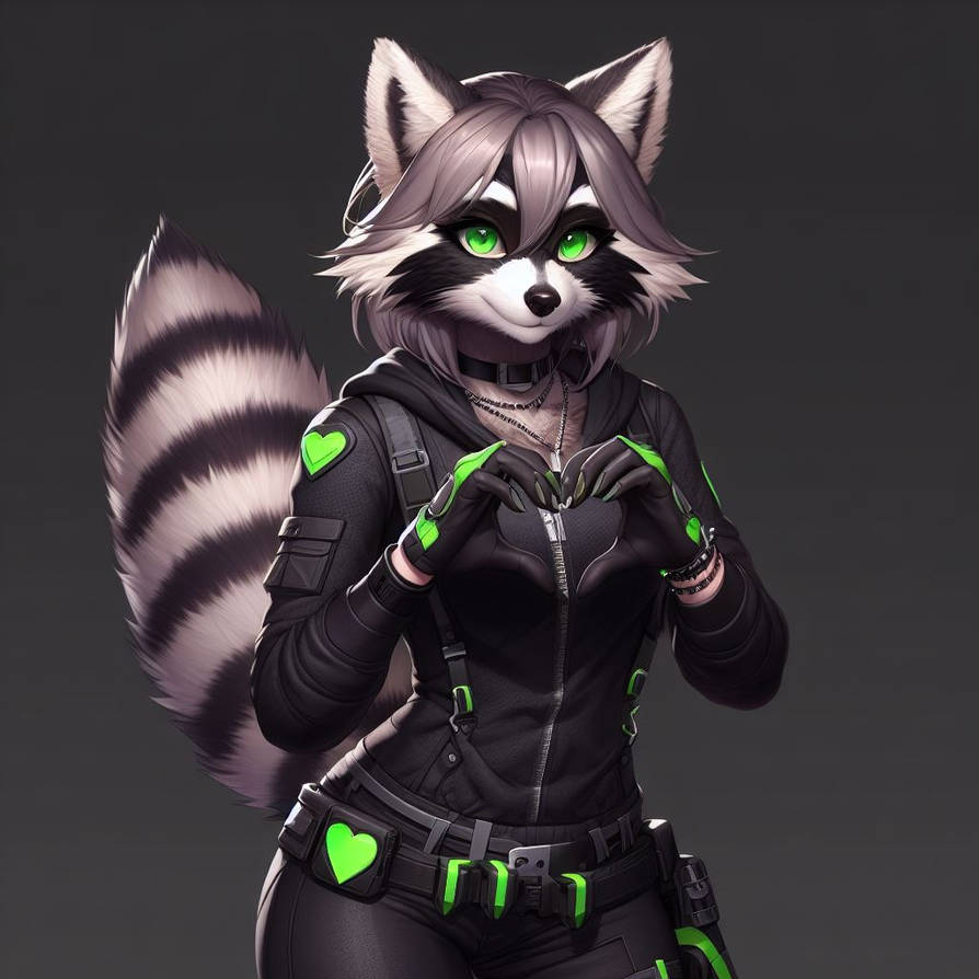 Yet another Anthro Raccoon Girl by DumpsterFireRaccoon on DeviantArt