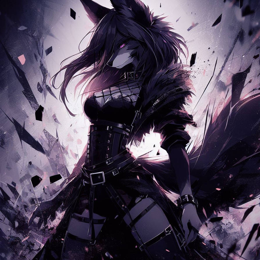 Anthro Gothic Wolf by DumpsterFireRaccoon on DeviantArt
