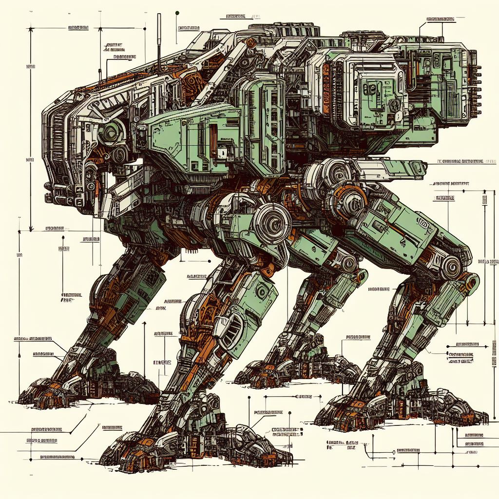 Mech Technical design 00010 by DumpsterFireRaccoon on DeviantArt