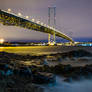 Night time on the Firth of Forth