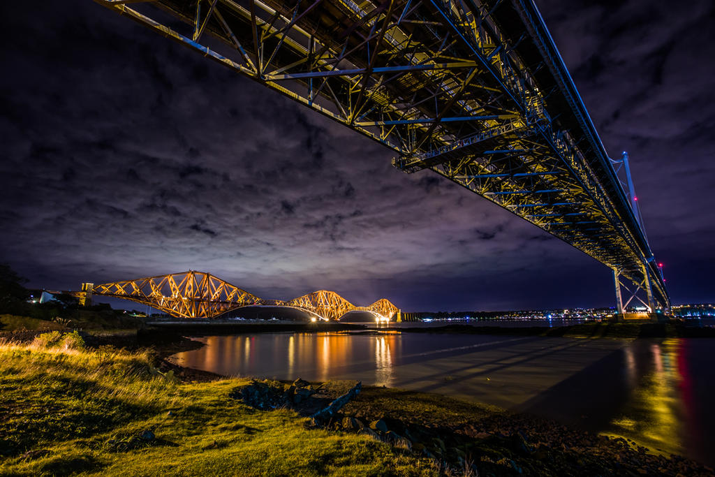 Forth Bridges, South Queensferry, Scotland.