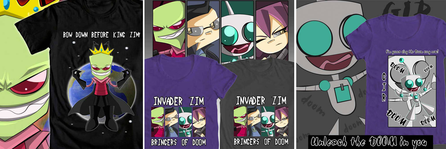 Invader ZIM T-Shirt designs