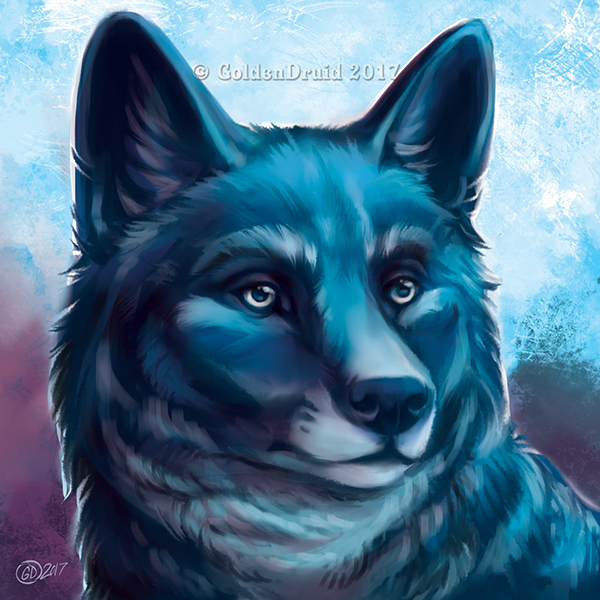 Blue Wolf Portrait - SpeedPaint