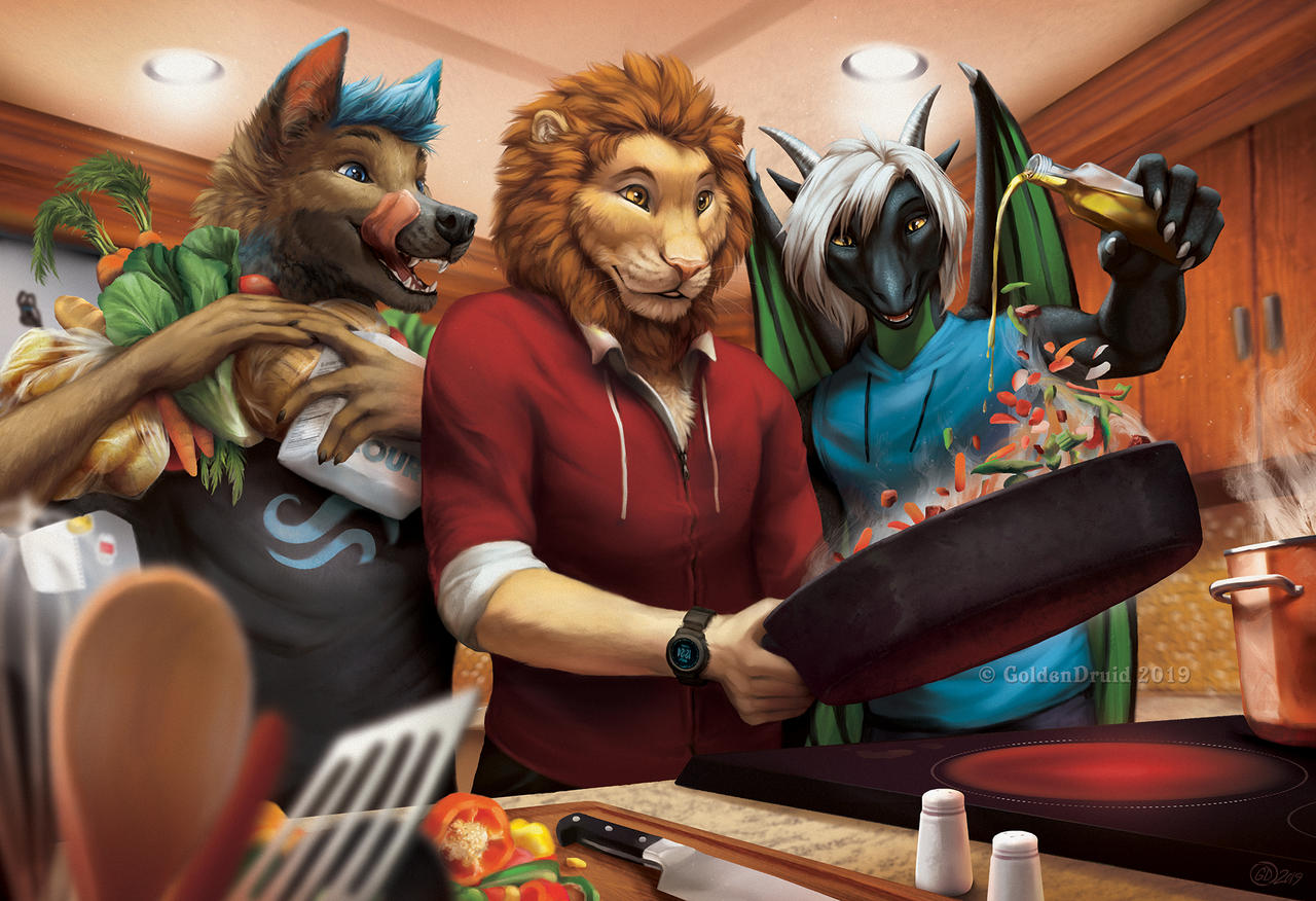 Cooks In The Kitchen by GoldenDruid on DeviantArt