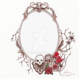 Vintage Frame Tattoo Design.